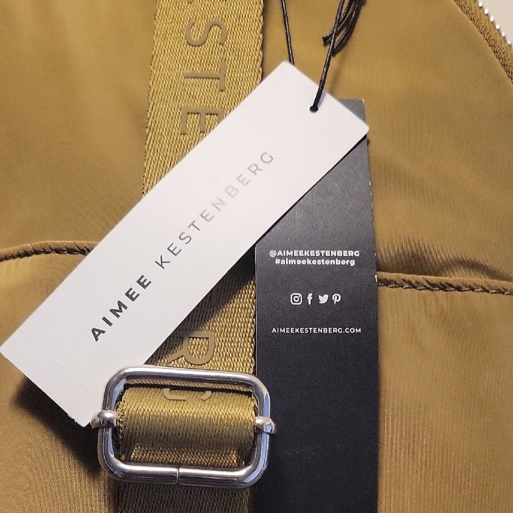 Aimee Kenstenberg Mustard Sling Belt Bag with Front Zip - Picture 2 of 8